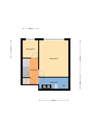 Floorplan - Schieweg 246A02, 3038 BR Rotterdam